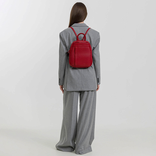 Рюкзак Dr.Koffer из натуральной кожи красный