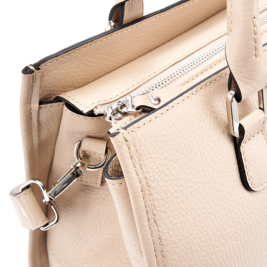 Женская сумка Dr. Koffer из натуральной кожи бежевая