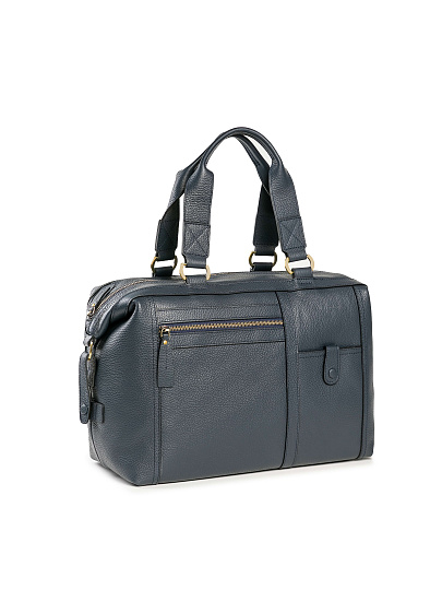 Дорожная сумка Dr. Koffer из натуральной кожи синяя