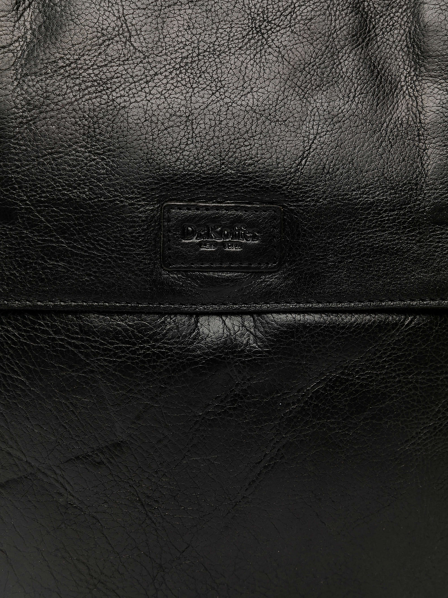 Сумка через плечо Dr.Koffer из натуральной кожи черная