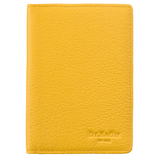 Кожаная обложка для паспорта желтого цвета Dr.Koffer X510130-170-67