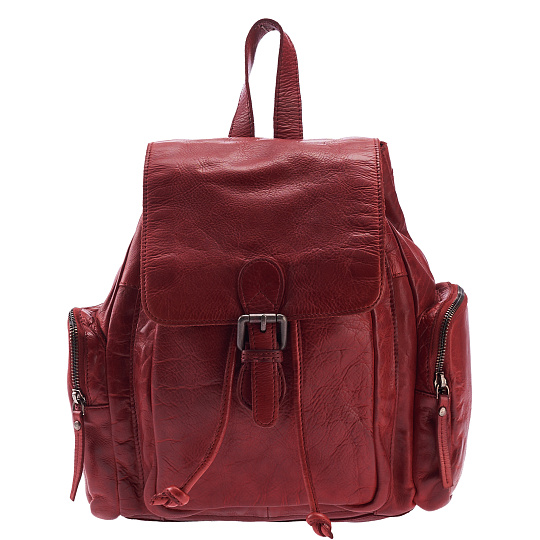 Рюкзак Dr.Koffer из натуральной кожи красный