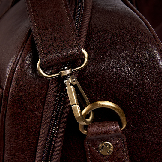 Сумка дорожная Dr.Koffer из натуральной кожи коричневая