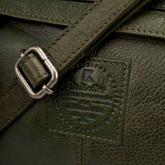 Женская сумка Dr.Koffer из натуральной кожи зеленая