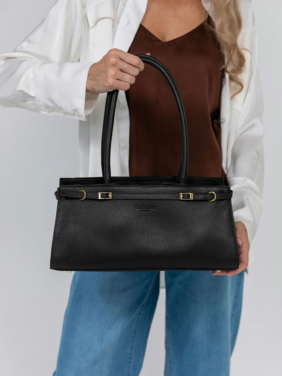 Женская сумка Dr.Koffer из натуральной кожи темно-коричневая