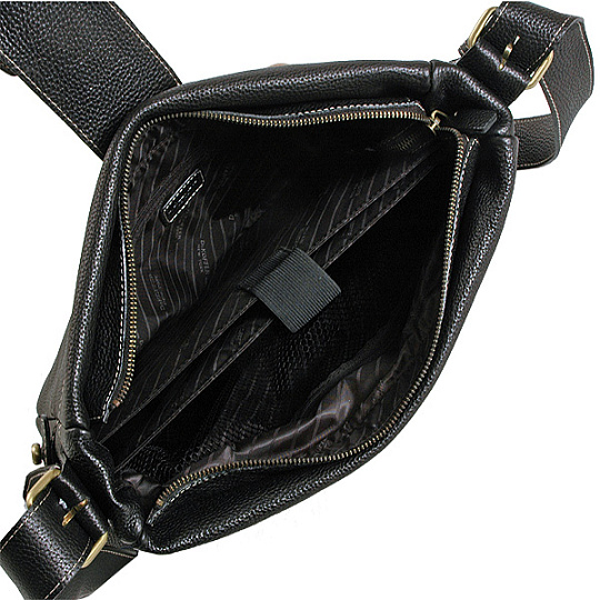 Сумка через плечо Dr.Koffer из натуральной кожи черная