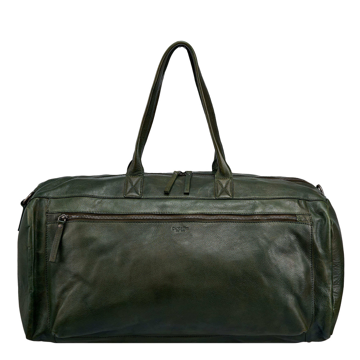 Сумка дорожная Dr.Koffer из натуральной кожи зеленая