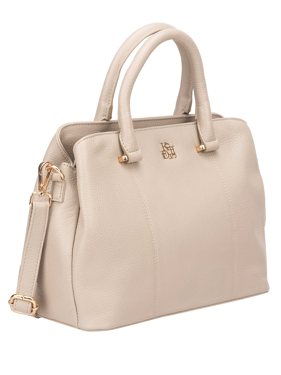 Женская сумка Dr. Koffer из натуральной кожи бежевая