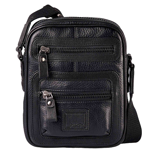 Сумка через плечо Dr.Koffer из натуральной кожи черная
