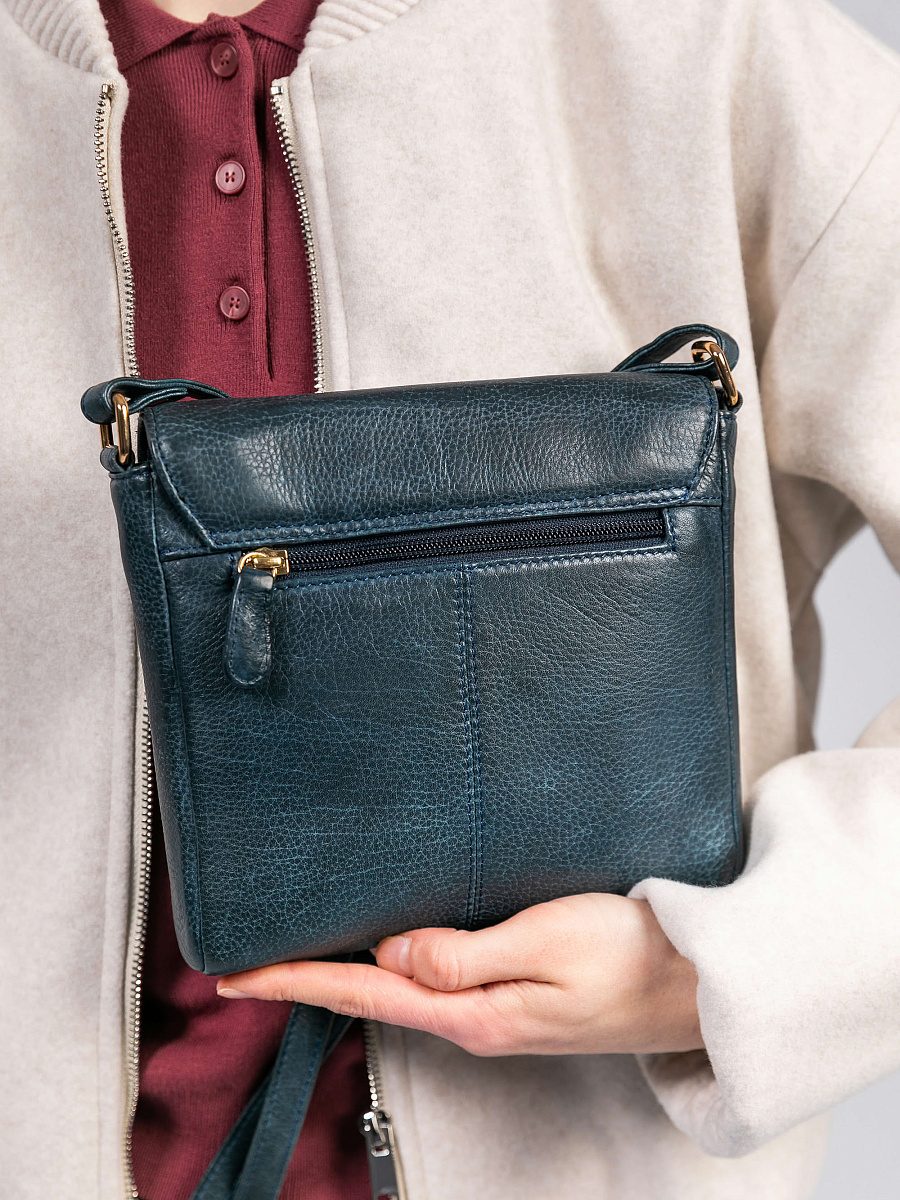 Женская сумка Dr. Koffer из натуральной кожи синяя