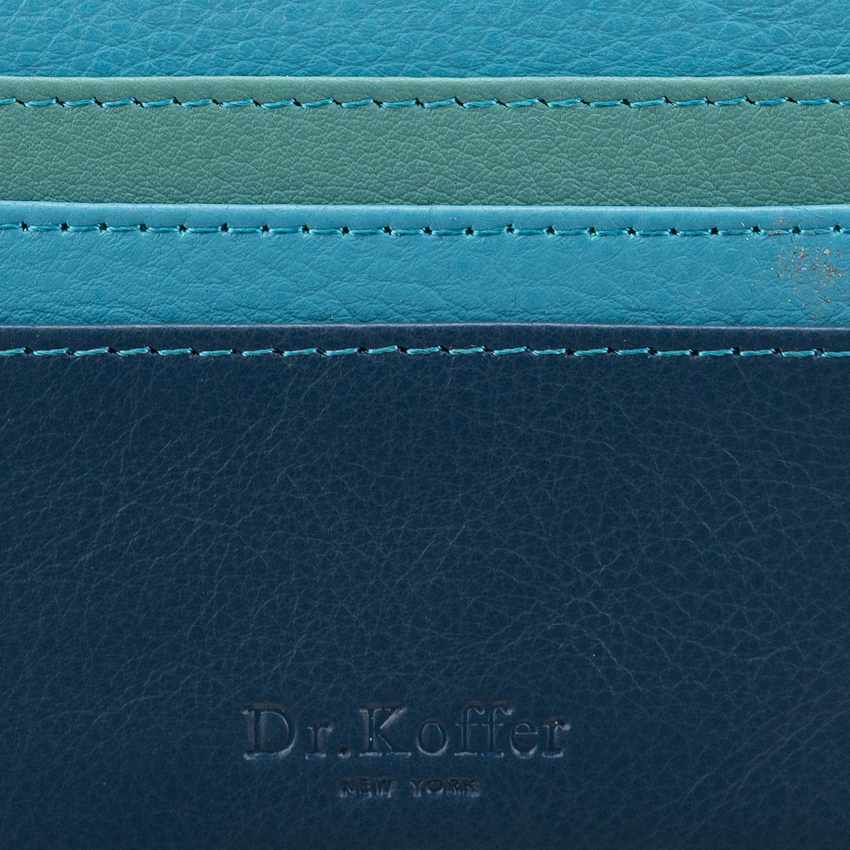 Кредитница Dr.Koffer из натуральной кожи синяя