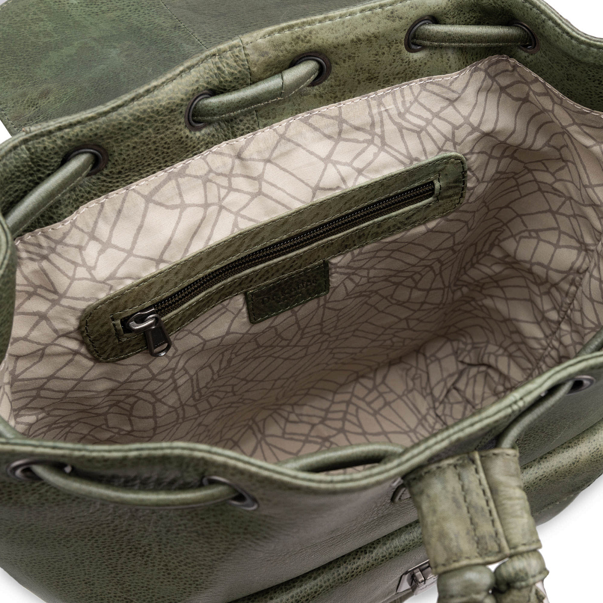 Рюкзак Dr.Koffer из натуральной кожи зеленый