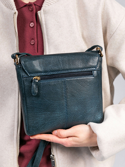 Женская сумка Dr. Koffer из натуральной кожи синяя