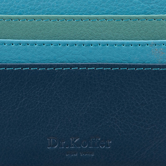 Кредитница Dr.Koffer из натуральной кожи синяя