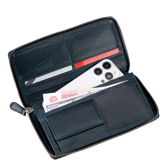 Портмоне Dr.Koffer из натуральной кожи синее