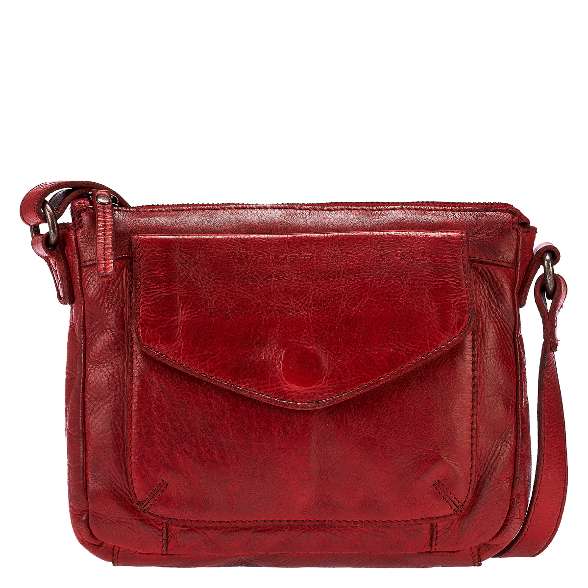 Сумка через плечо Dr.Koffer из натуральной кожи красная