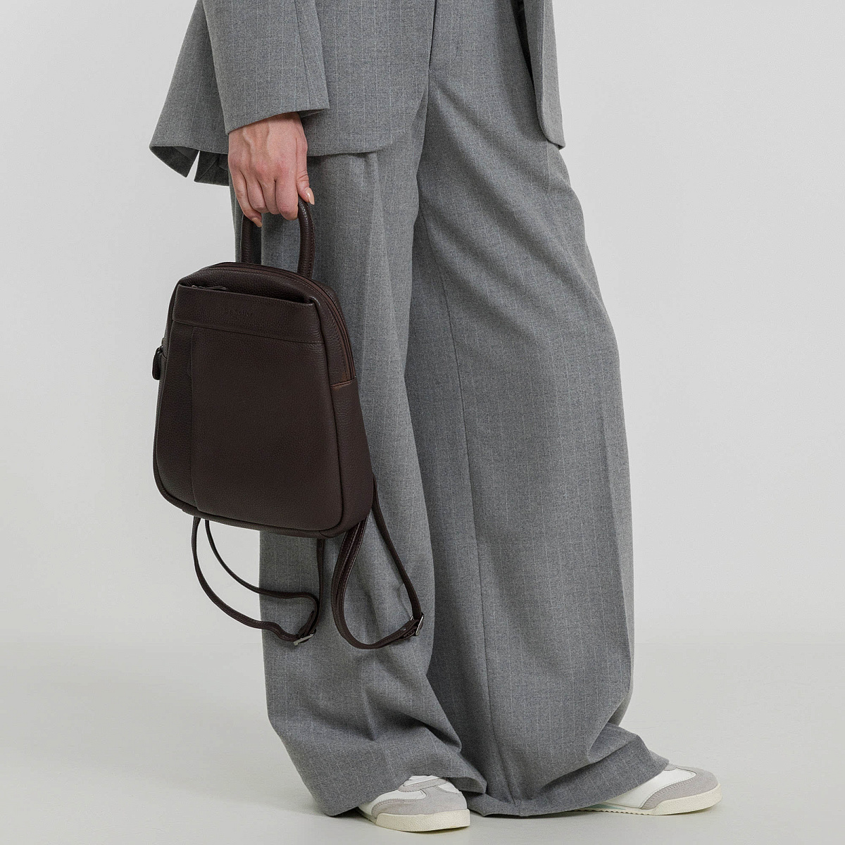 Рюкзак Dr.Koffer из натуральной кожи темно-коричневый