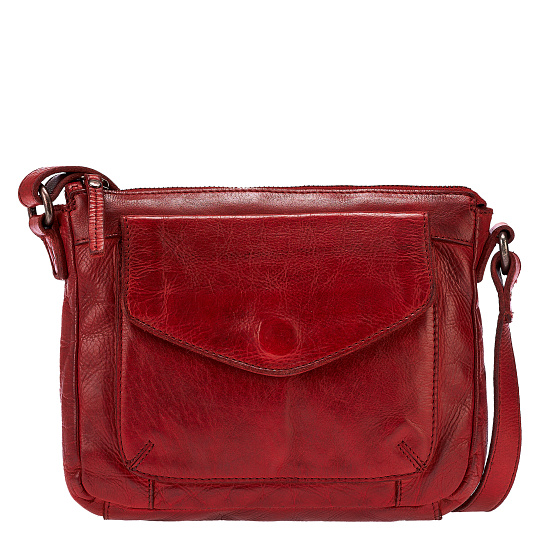 Сумка через плечо Dr.Koffer из натуральной кожи красная