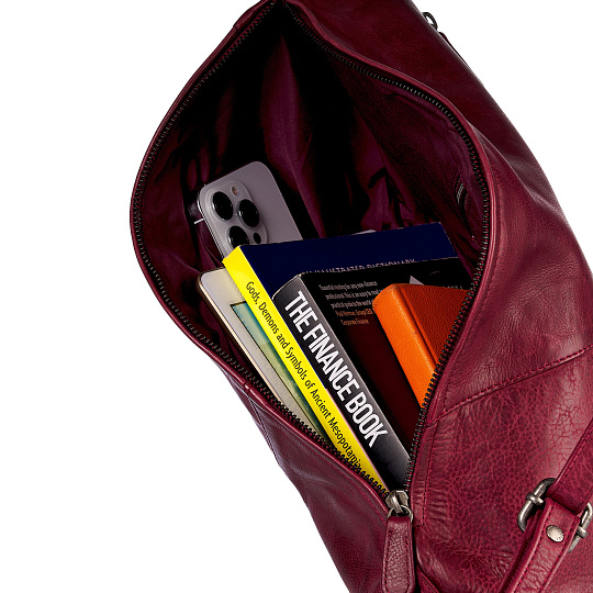 Рюкзак Dr.Koffer из натуральной кожи бордовый