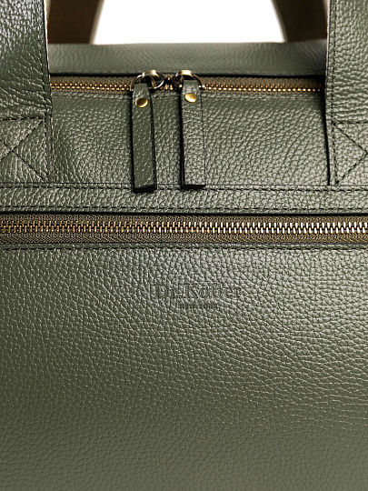 Дорожная сумка Dr. Koffer из натуральной кожи зеленая