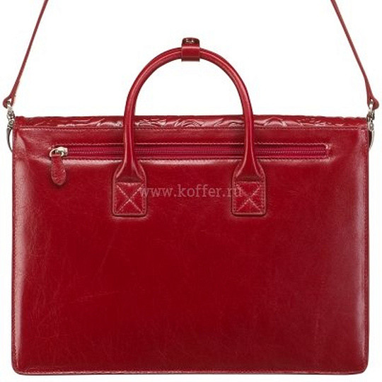 Женская сумка красного цвета для документов, с клапаном на скрытых магнитах Dr.Koffer B402138-148-03
