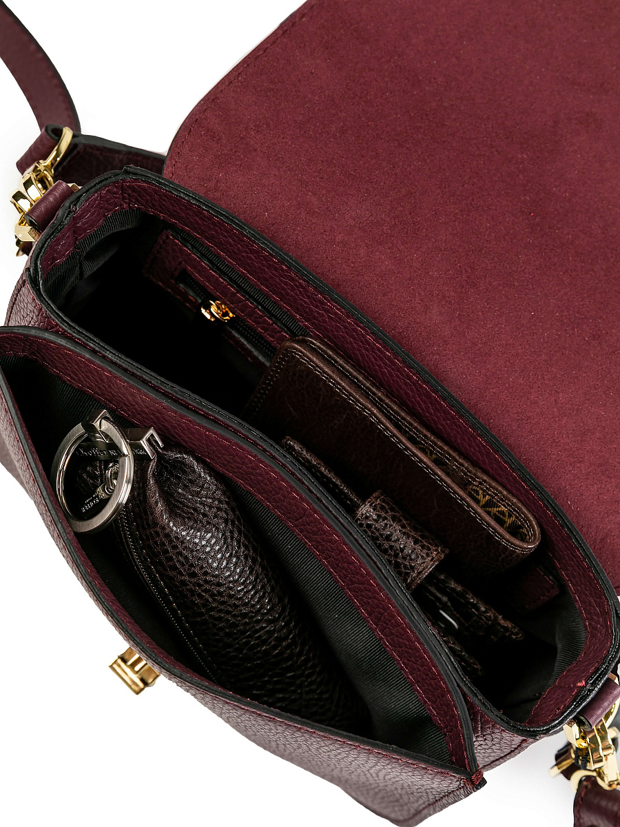 Женская сумка Dr.Koffer из натуральной кожи бордовая