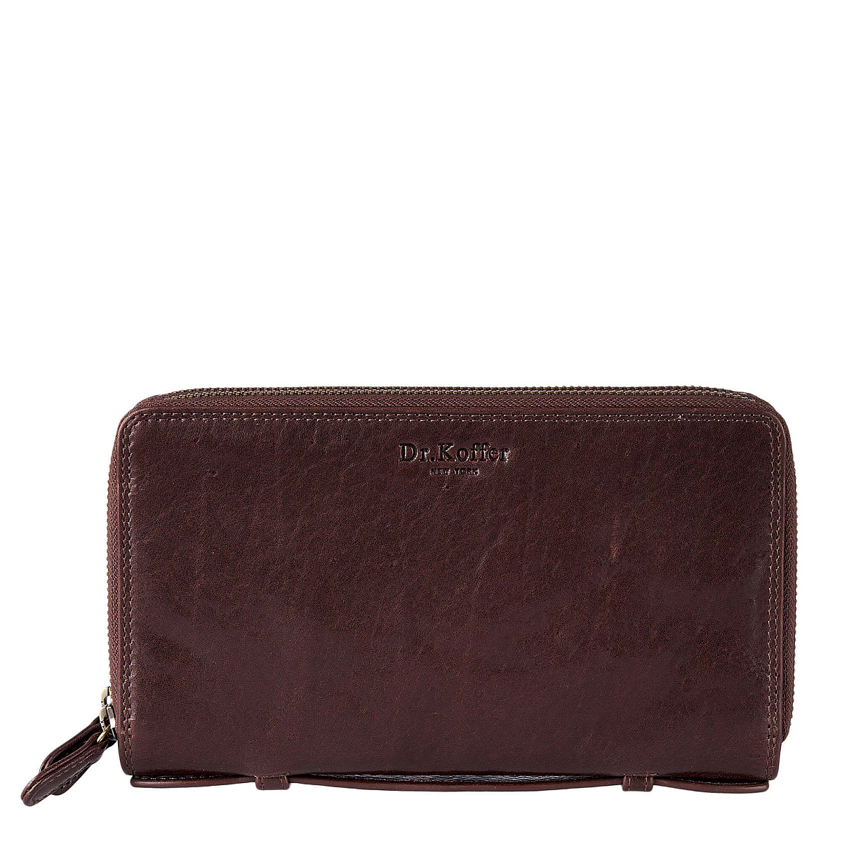 Портмоне Dr.Koffer из натуральной кожи коричневое