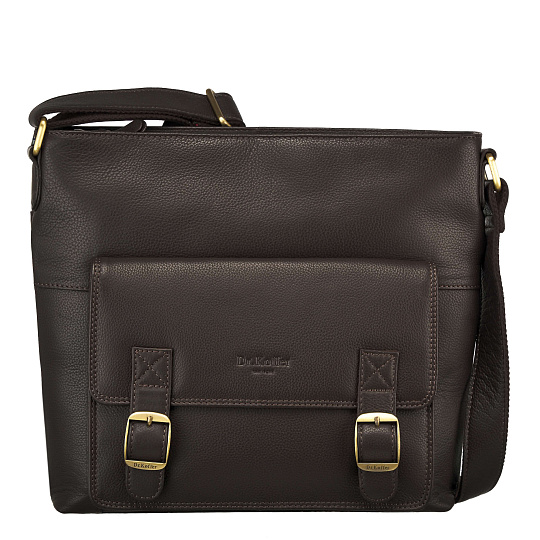 Сумка через плечо Dr.Koffer из натуральной кожи коричневая