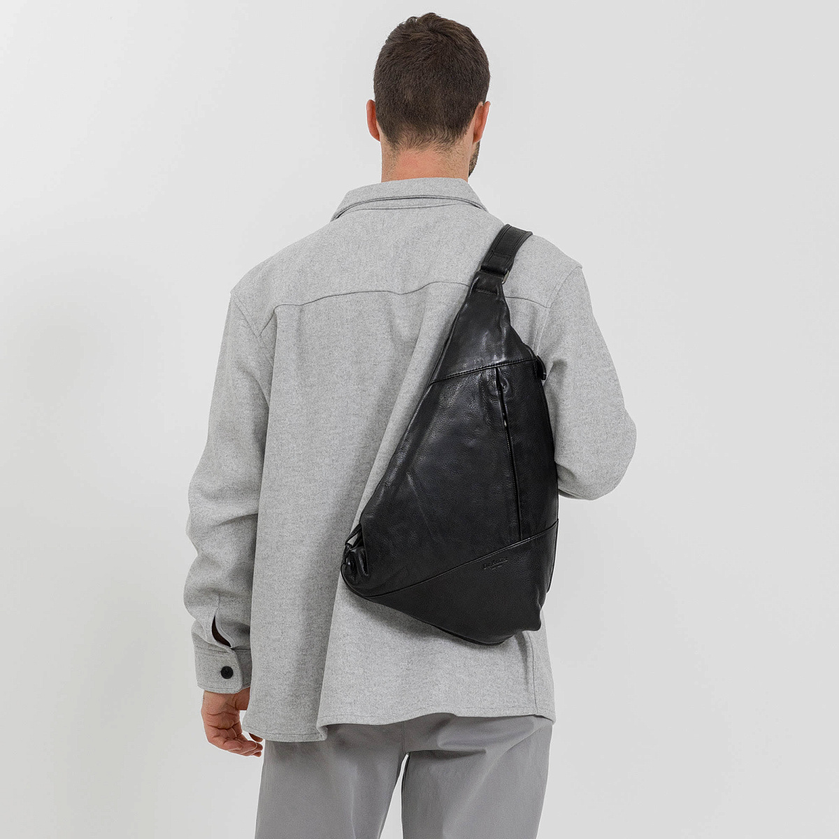 Рюкзак Dr.Koffer из натуральной кожи черный