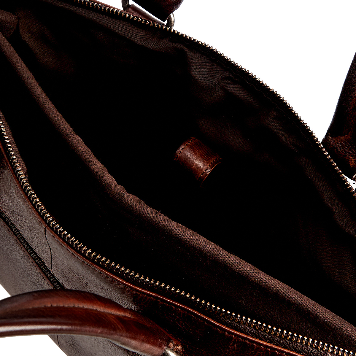 Деловая сумка Dr.Koffer из натуральной кожи темно-коричневая