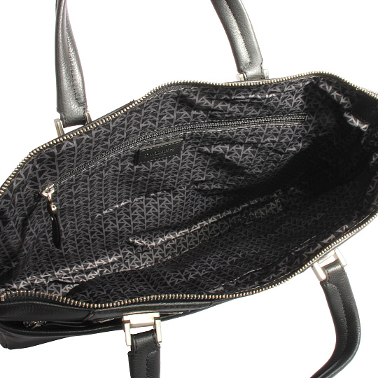 Деловая сумка Dr.Koffer из натуральной кожи черная