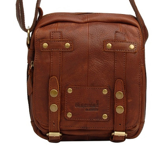 Сумка через плечо Dr.Koffer из натуральной кожи коричневая