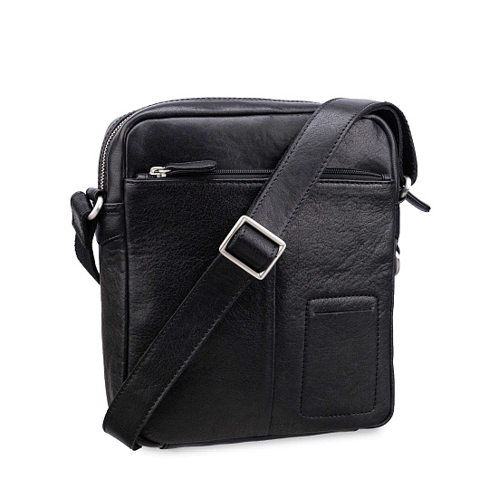 Сумка через плечо Dr.Koffer из натуральной кожи черная