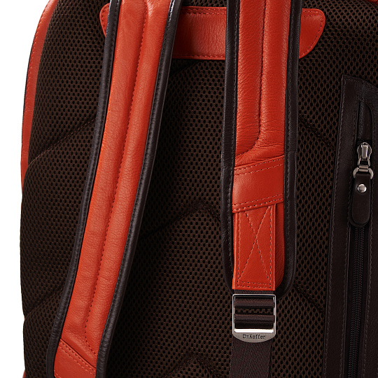 Рюкзак Dr.Koffer из натуральной кожи оранжевый