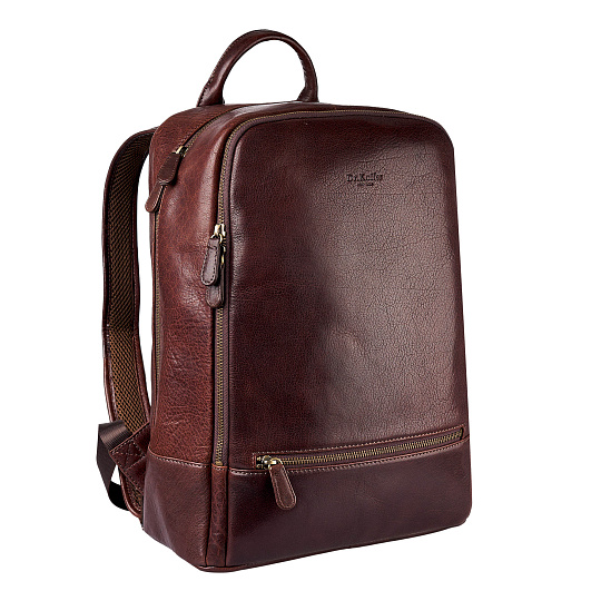 Рюкзак Dr.Koffer из натуральной кожи темно-коричневый