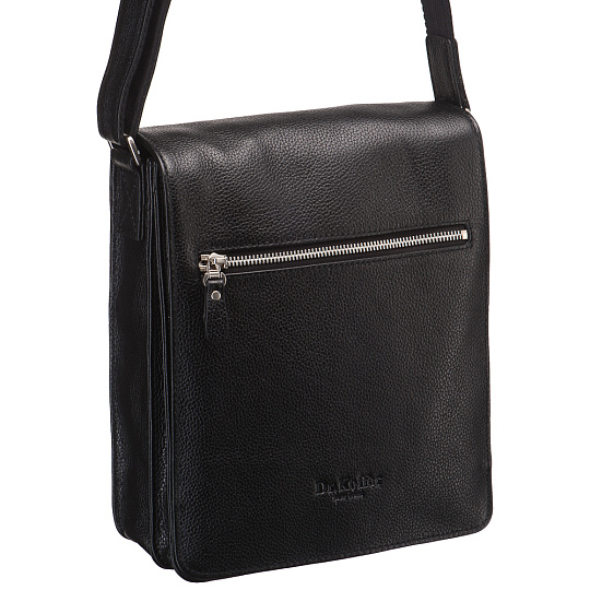 Черная мужская кожаная сумка Dr.Koffer M402287-220-04