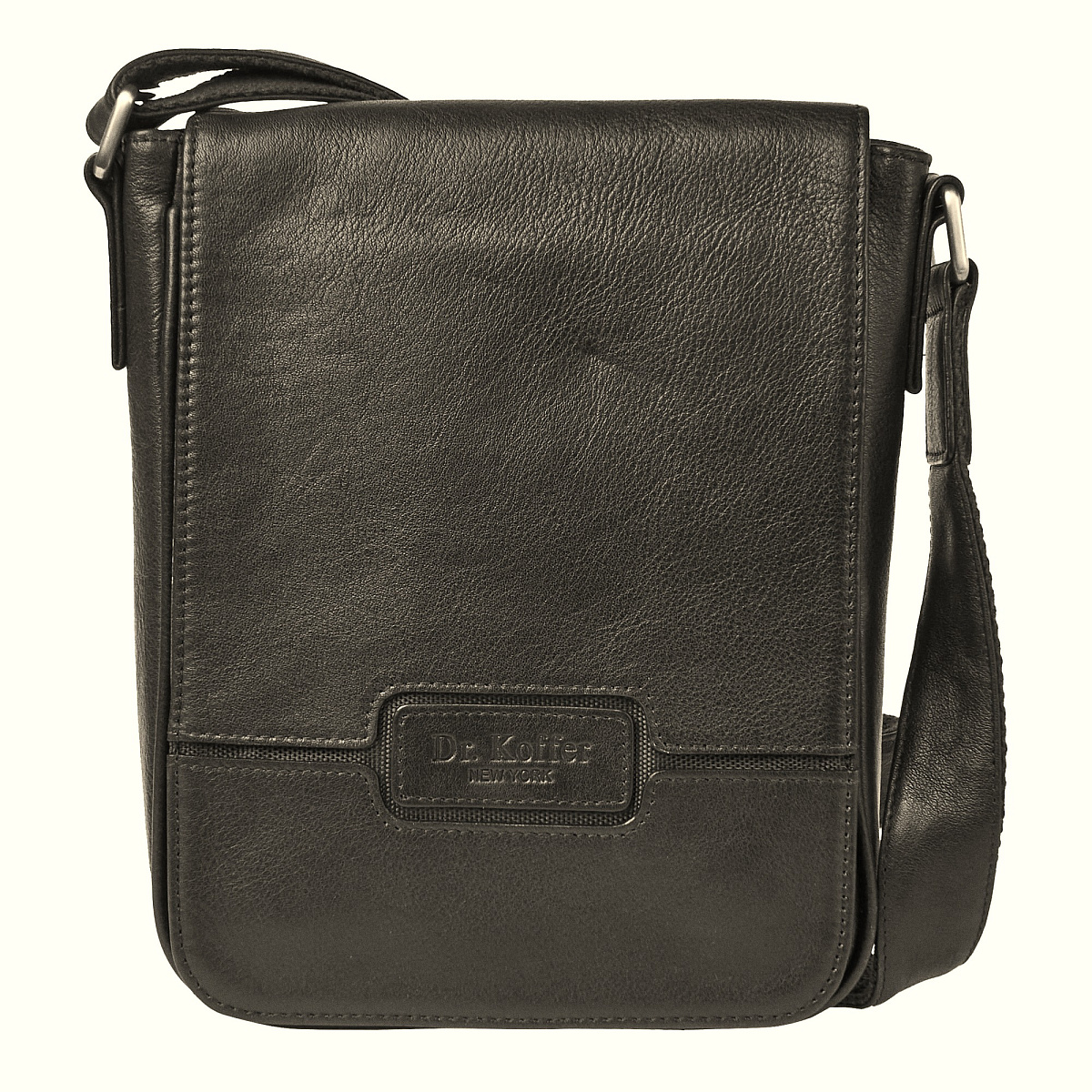 Сумка через плечо Dr.Koffer из натуральной кожи черная