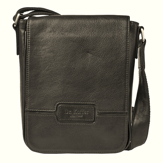 Сумка через плечо Dr.Koffer из натуральной кожи черная