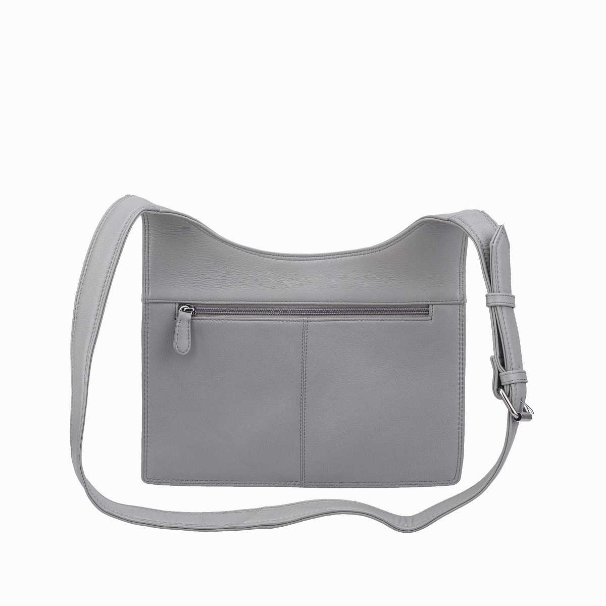 Сумка через плечо Dr.Koffer из натуральной кожи серая