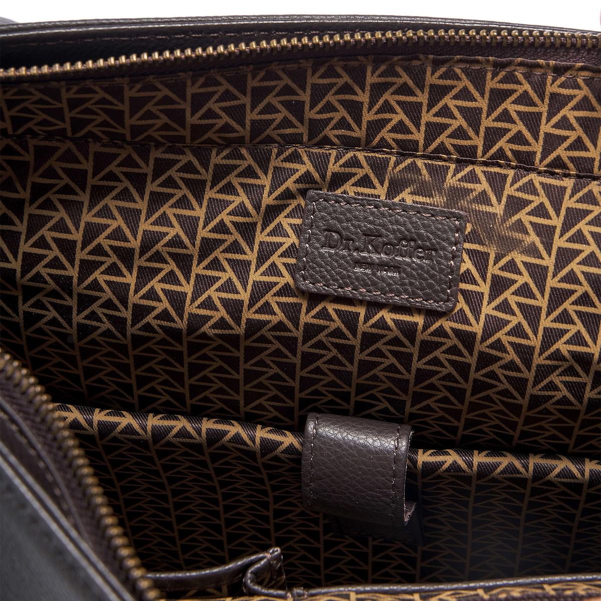 Рюкзак Dr.Koffer из натуральной кожи темно-коричневый