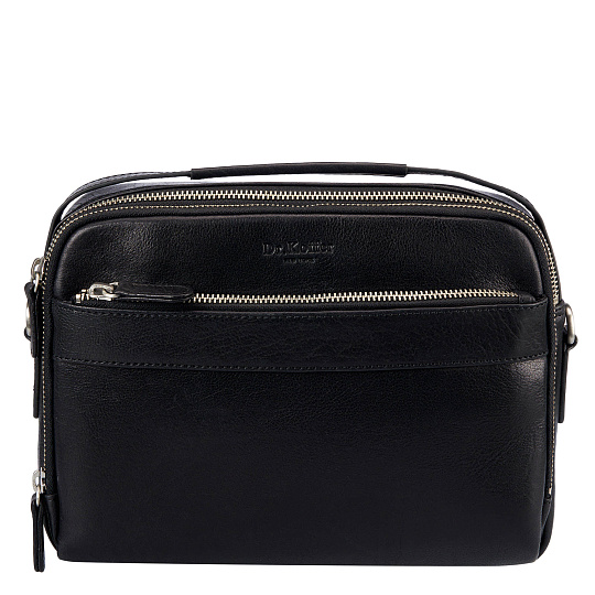 Сумка через плечо Dr.Koffer из натуральной кожи черная
