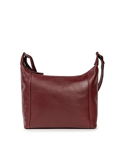 Сумка через плечо Dr.Koffer из натуральной кожи бордовая