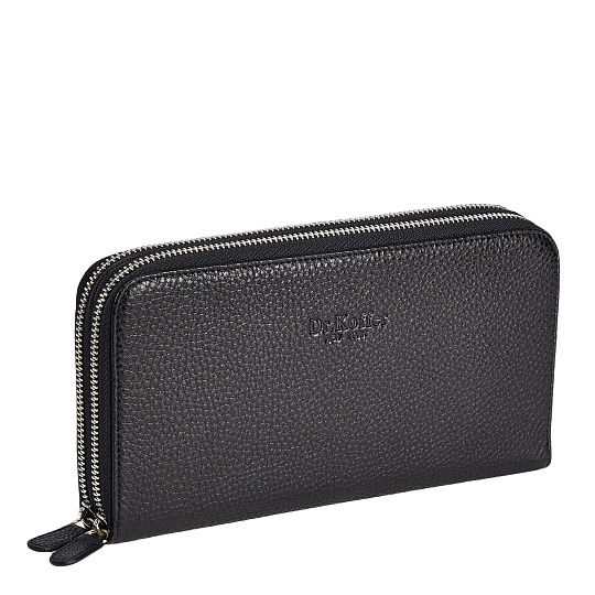 Портмоне Dr.Koffer из натуральной кожи черное