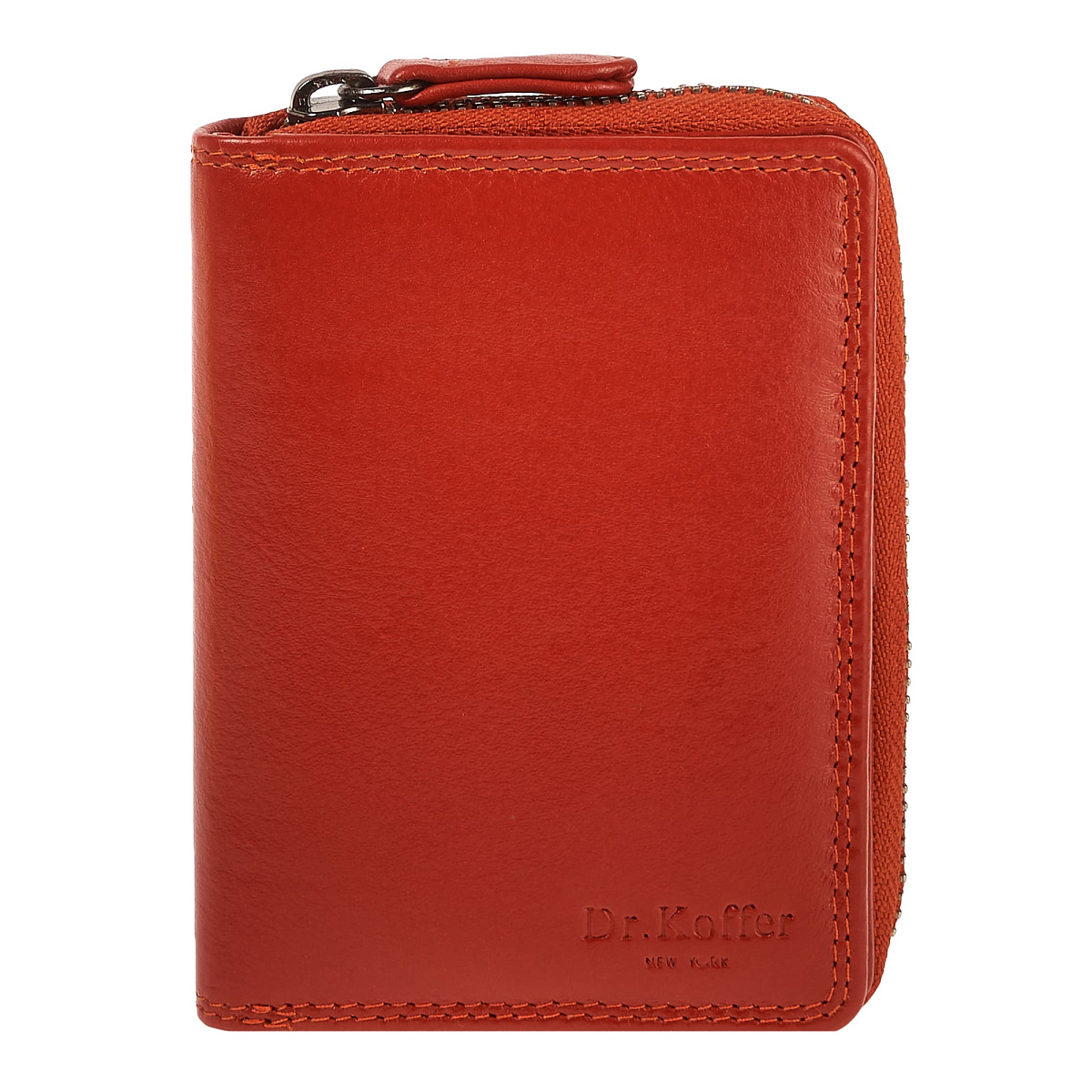 Портмоне Dr.Koffer из натуральной кожи оранжевое