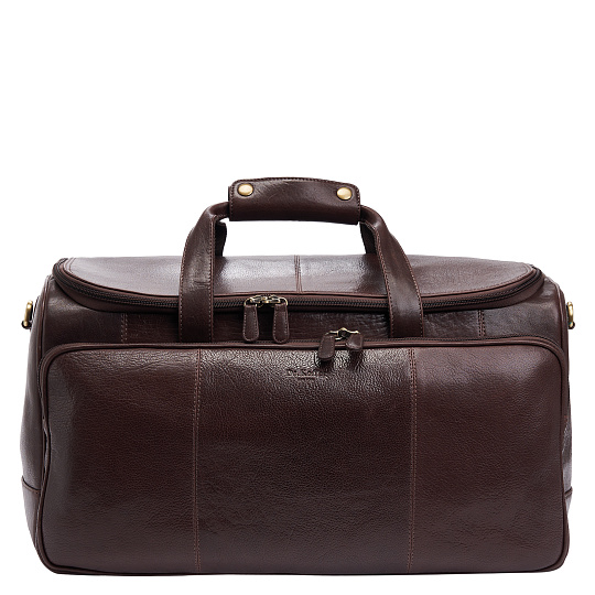 Сумка дорожная Dr.Koffer из натуральной кожи коричневая