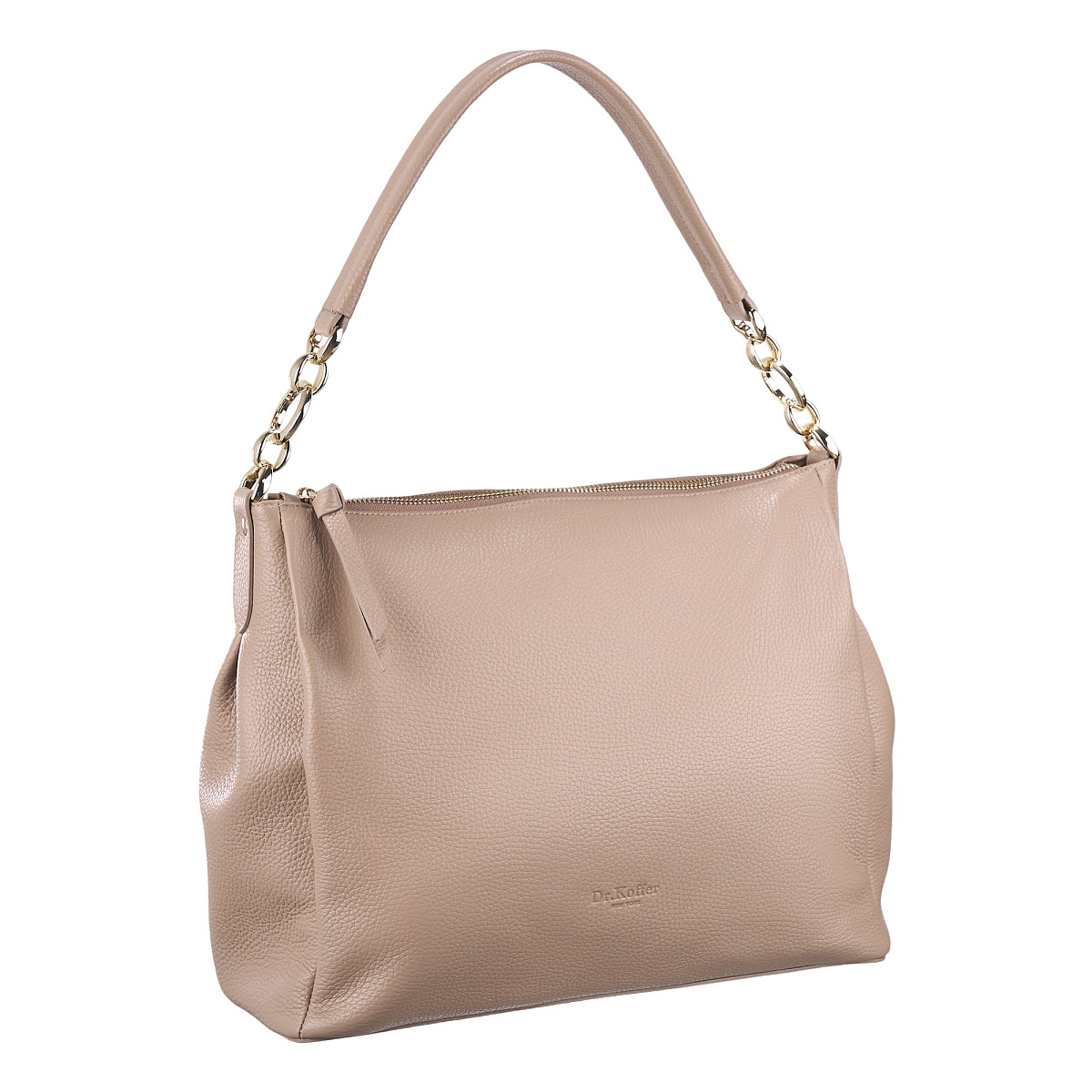 Женская сумка  Dr. Koffer из натуральной кожи бежевая