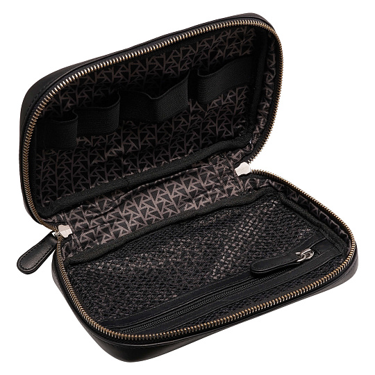 Несессер Dr. Koffer из натуральной кожи черный