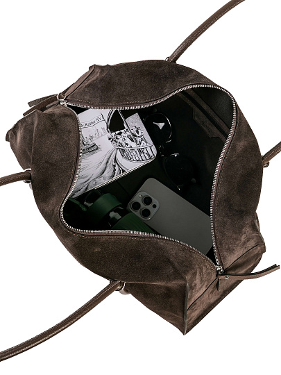 Женская сумка Dr. Koffer из натуральной кожи коричневая