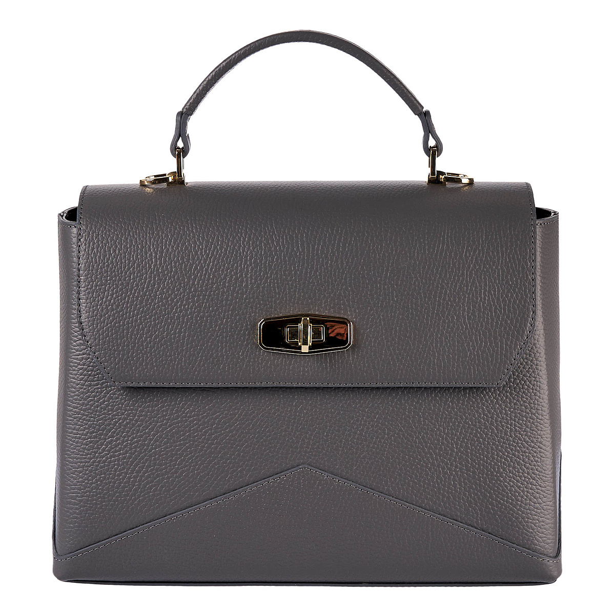 Женская сумка  Dr. Koffer из натуральной кожи серая