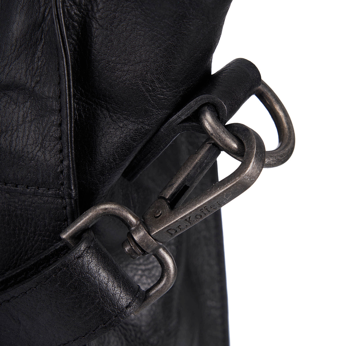 Деловая сумка Dr.Koffer из натуральной кожи черная